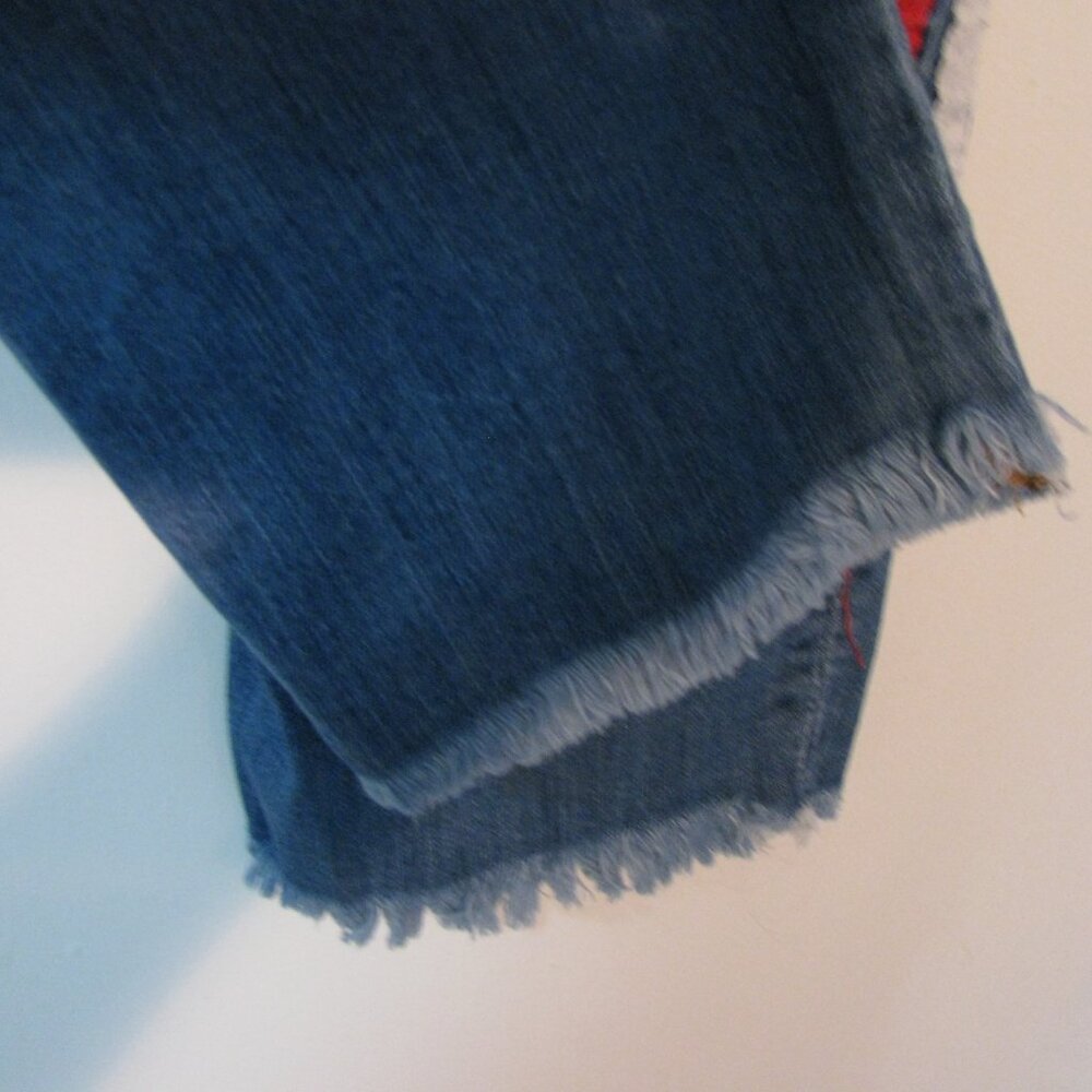 Ms Cello Jeans Size 22 Plus Casual Destroyed Ripped Fringe Hems Stripe  Striping - Picture 6 of 6